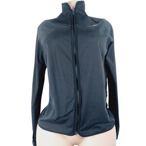 Nike Women's Black Dri-FIT Stand Collar Pocket Full Zip Track Jacket Size L